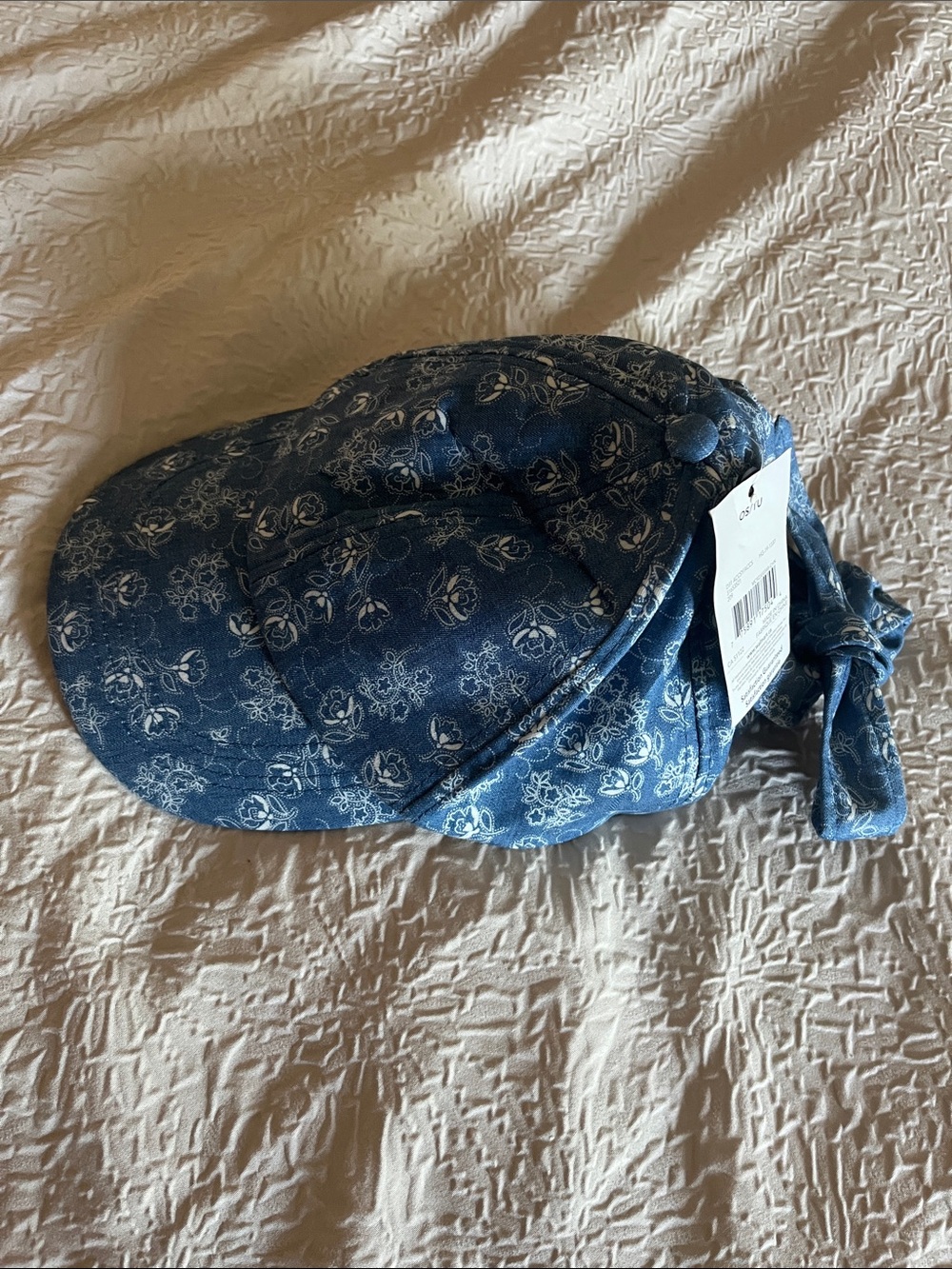 George Navy Floral Knot-Back Baseball Cap